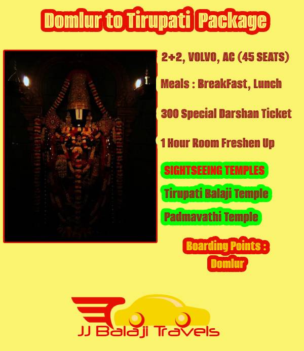 Tirupati Package from Domlur by Bus